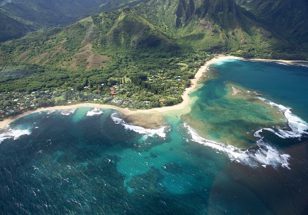 Kauai dall'alto - costa nord